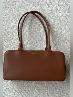 Veronica Beard boxy leather camel handbag nwot